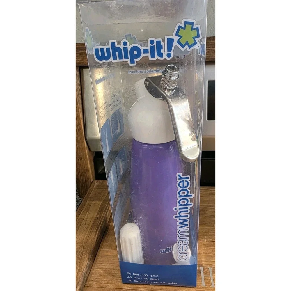 PURPLE WHIP-IT 0.5 L Cream Whipper With Attachment & In Original‎ Box